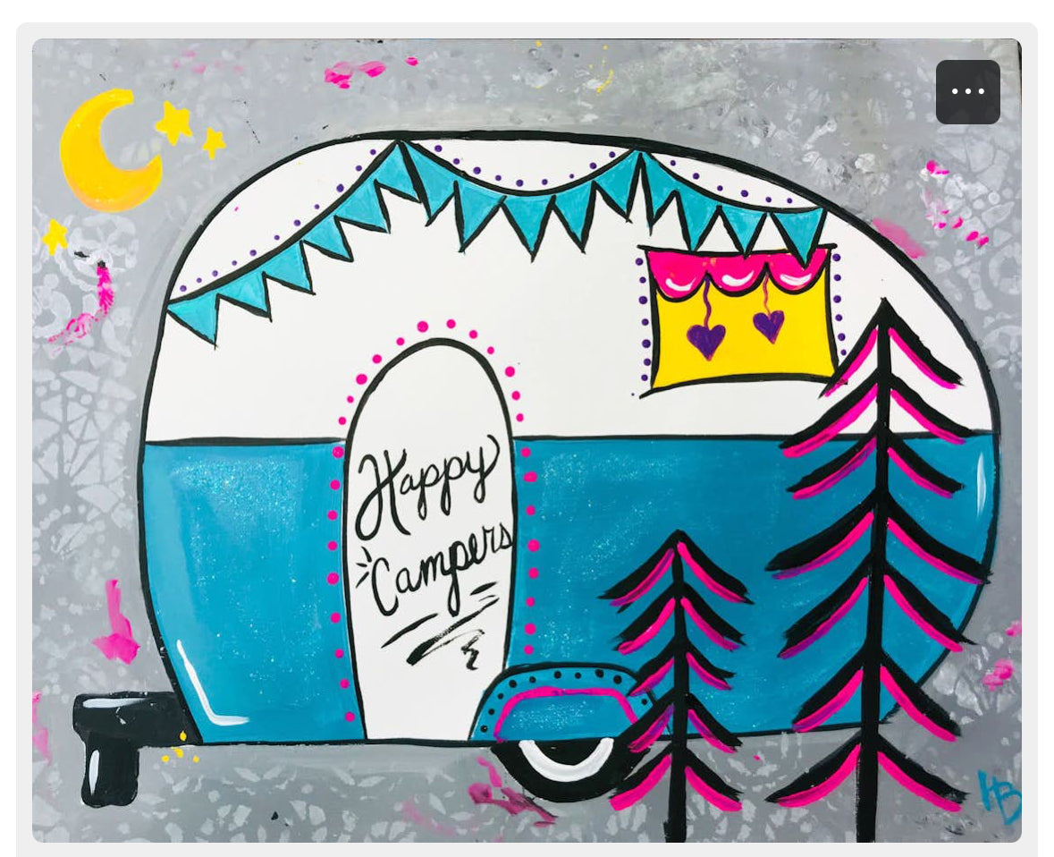 A Kid's Art Class- Happy Camper Canvas Painting- Wednesday 6/11