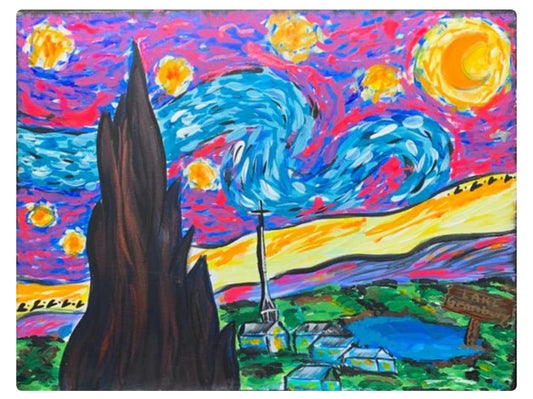 A Kid's Art Class- Starry Night Painting - Thursday 6/12